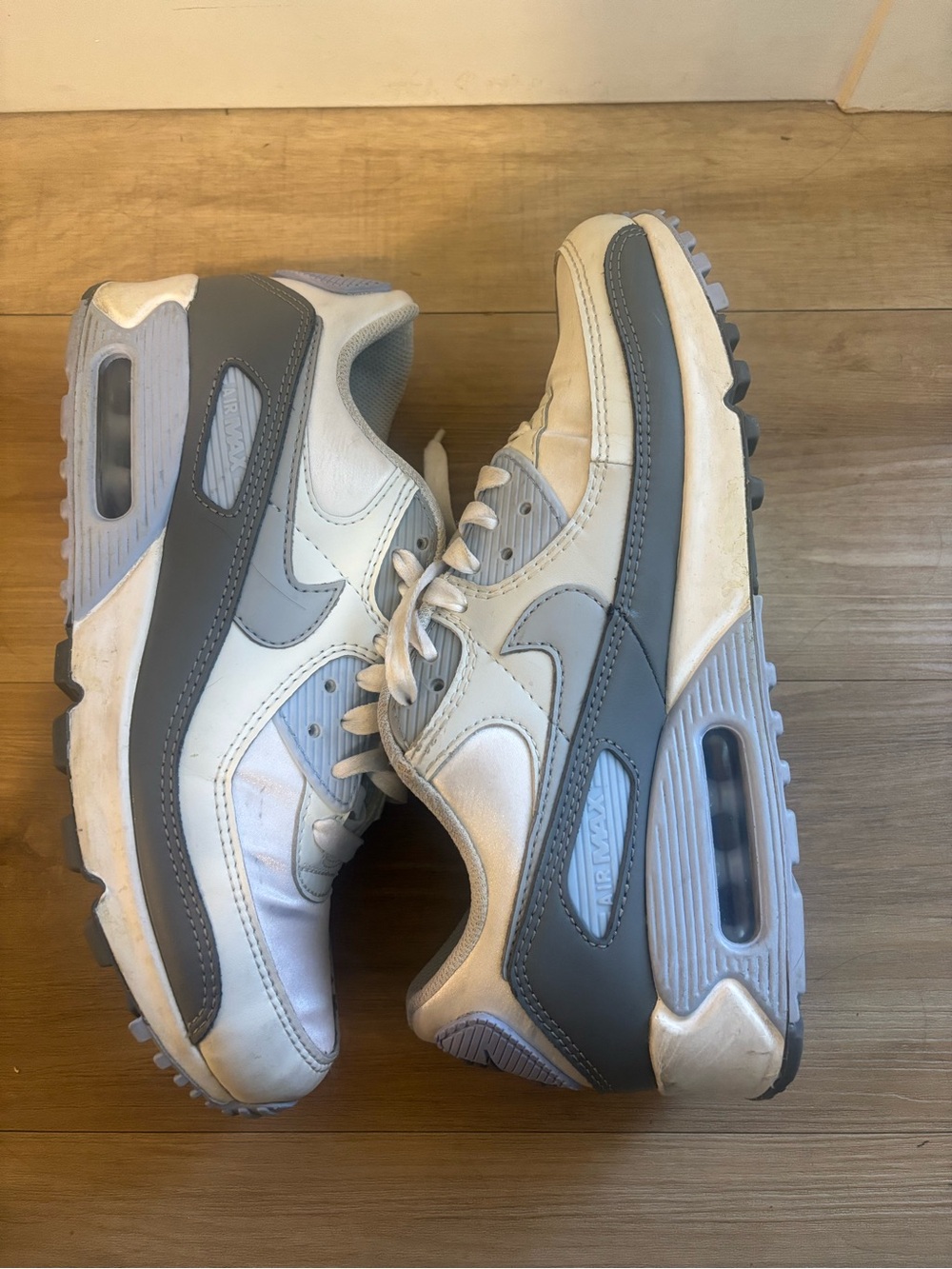 Nike Women's Air Max Athletic Sneakers in White and Gray
